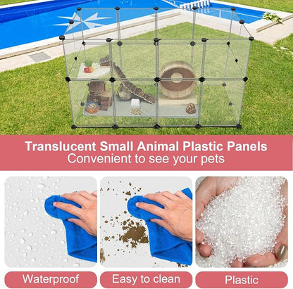 24 Panels Portable Small Animals Playpen, Portable Plastic Enclosure, Puppy - Image 6