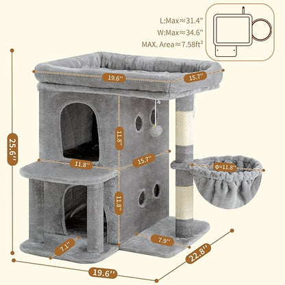 Heybly Cat Tree, 25.6-inch Cat Tower - Image 4