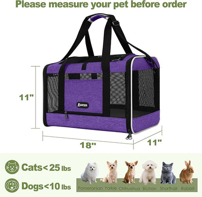 Per Carrier for Cat 18x11x11 Inch FAA Complaint, Kitten Taxi Top Load Soft - Image 2