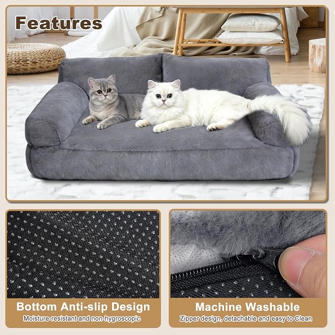 Cat Beds for Indoor Cats, Cat Couch Bed, Cute Cats Sofas for Medium Pets - Image 5