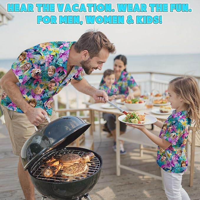 Custom Hawaiian Shirt with Face Photo Picture - Image 2
