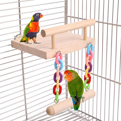 Parrot Climbing Ladder, Bird Wooden Playground by CAREUPET