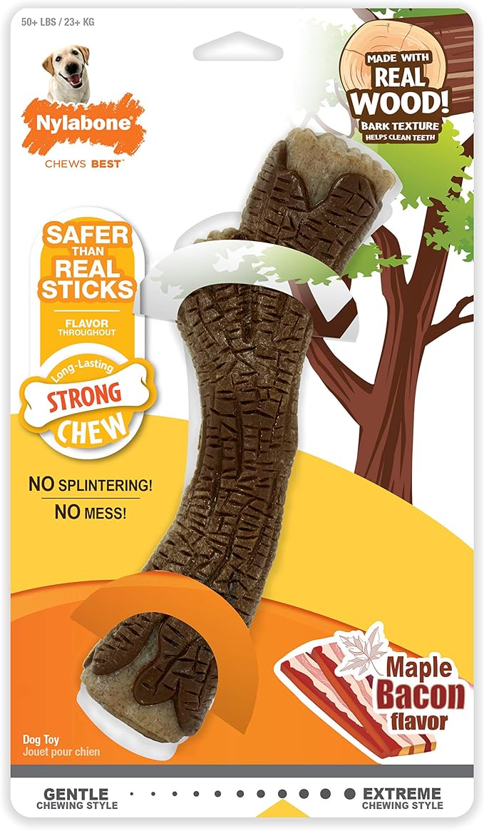 Nylabone Real Wood Stick Toy Strong Chew Toy - Image 8