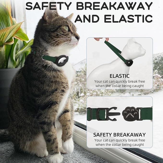 AirTag Cat Collars, Stretchy Collar - Image 2