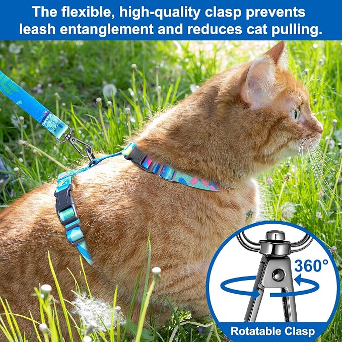 Cat Harness and Leash Set with Matching Collar – Escape Proof Harness - Image 2