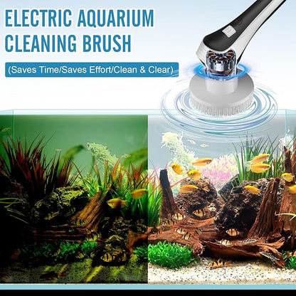 Electric Fish Tank Cleaner, Aquarium Spin Cleaning Brush, IPX8 Waterproof - Image 2