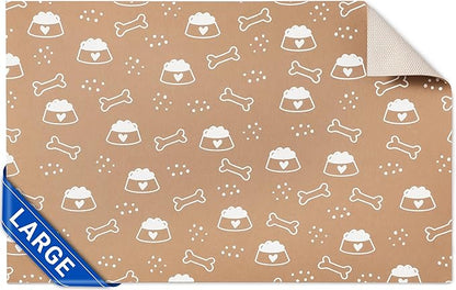 Cooyes Large Dog & Cat Food Mat 24"×36", Ultra-Absorbent Dog Bowl Mat by Cooyes