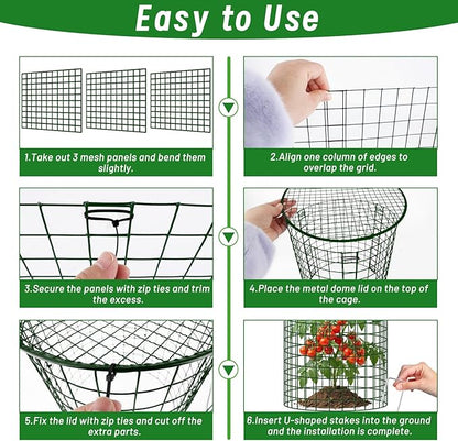 Convivium Plant Protectors from Animals 6 Packs, 13 x 12 in Metal Chicken Wire - Image 4