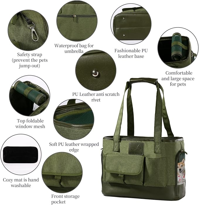 Dog Carrier, Cat Carrier, Pet Carrier, Foldable Waterproof Premium Oxford Cloth - Image 4