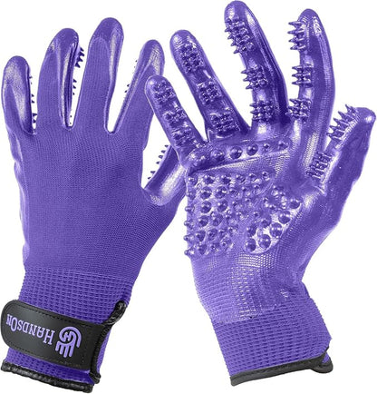 H HANDSON Pet Grooming Gloves by HandsOnPatentedOriginalGroomingBathingGloves