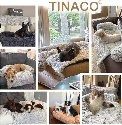 Calming Dogs/Cats Bed Mats, Dog Pad Washable Removable Couch Cover, Plush Long - Image 3