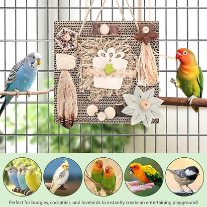 Kyouki Bird Toys, Parakeet Toys, Parrot Toy, Conure Hanging Chewable Cardboard - Image 3