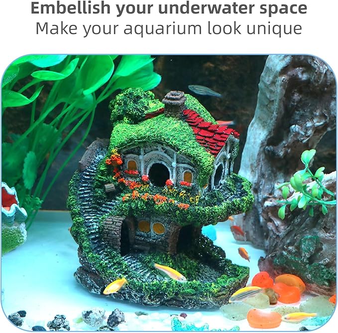 Aquarium Decor Hideaway Cave, Betta Fish Tank House Accessories - Image 2