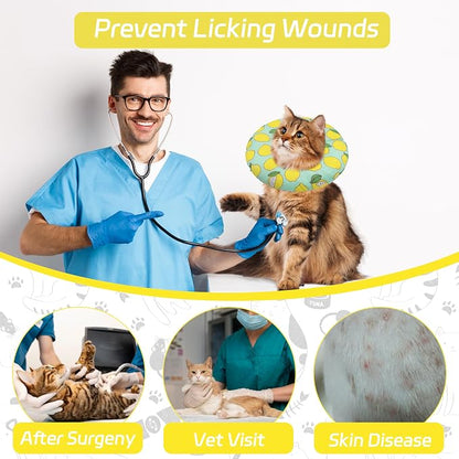 Cat Cone Collar Soft, Adjustable Cat Recovery Collars Kitten Cones to Stop - Image 6