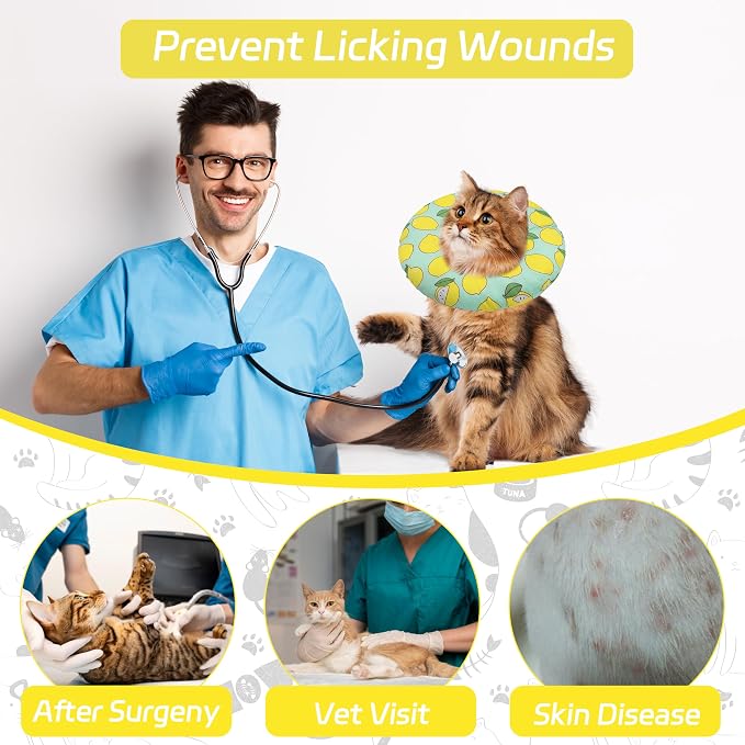 Cat Cone Collar Soft, Adjustable Cat Recovery Collars Kitten Cones to Stop - Image 6