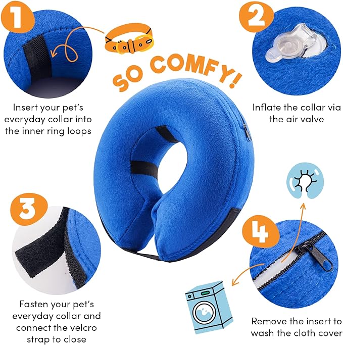BENCMATE Inflatable Dog Cone Collar Alternative, Soft Dog Cone - Image 2