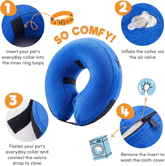 BENCMATE Inflatable Dog Cone Collar Alternative, Soft Dog Cone - Image 2