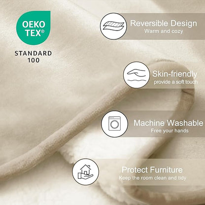 gogobunny Waterproof Bed Blanket, Reversible Sherpa Fleece Throw Blanket - Image 3