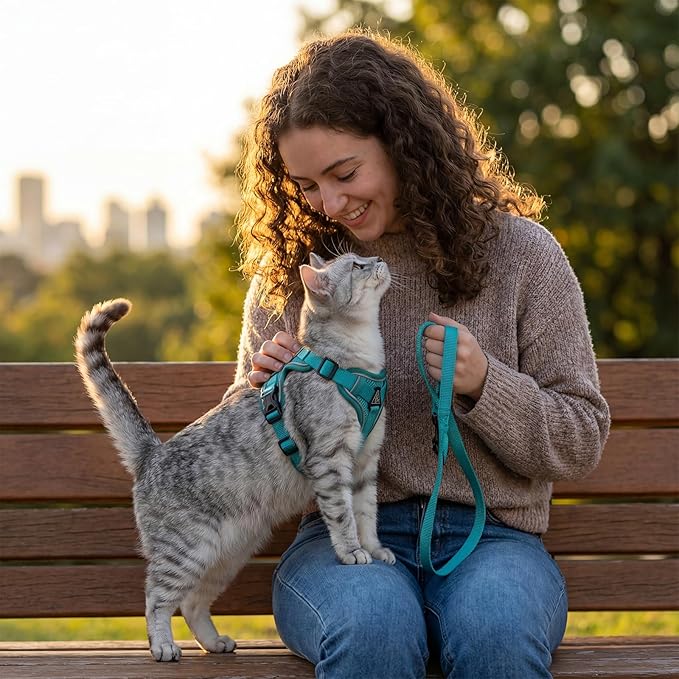Cat Harness and Leash Set Escape Proof Tactical Small Kitten Harness Emotional - Image 8