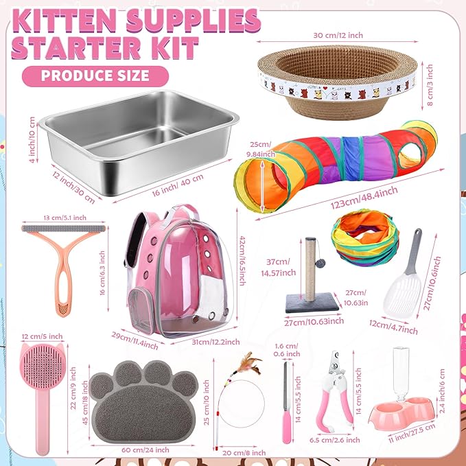 31 Pcs Kitten Supplies Starter Kit Kitten Essentials Starter Kit Include - Image 2