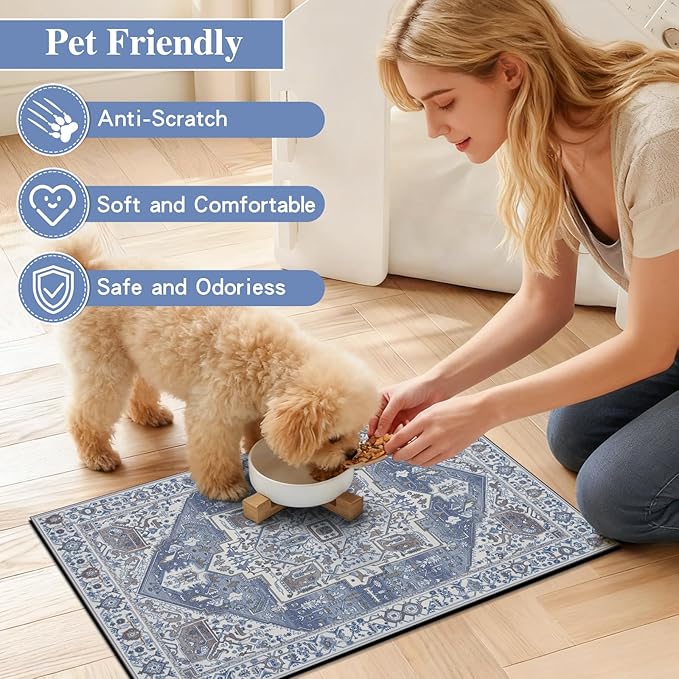 famibay Dog Food Mat, Absorbent Cat Dog Mats - Image 6