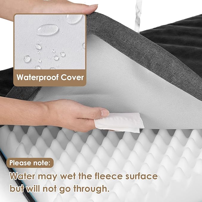 EHEYCIGA Waterproof Dog Bed Orthopedic 47"x29", Memory Foam Pet Bed - Image 2