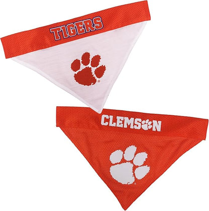 Pets First Collegiate Pet Accessories, Reversible Bandana, Clemson Tigers Size by PETSFIRST