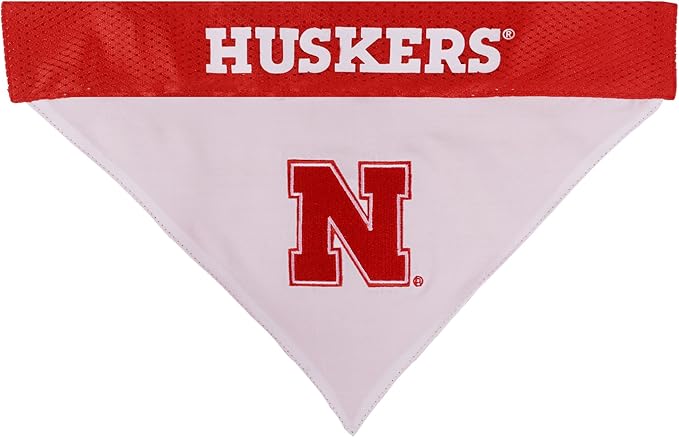 Pets First Collegiate Pet Accessories, Reversible Bandana, Nebraska Cornhuskers - Image 2