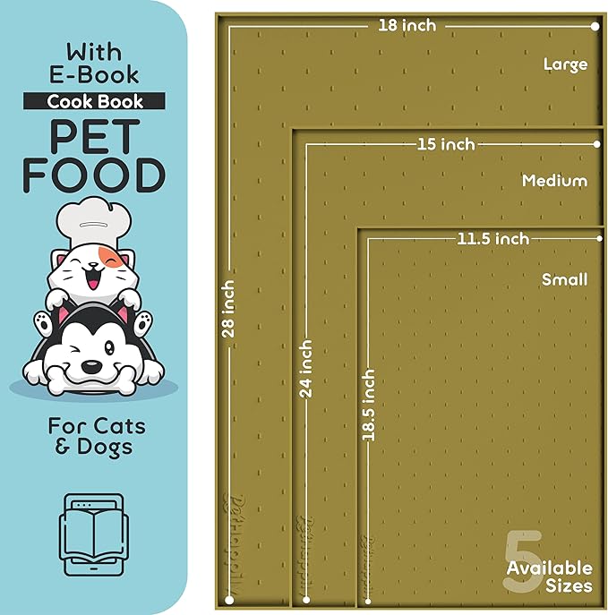 Dog Food Mat - 24x15 Raised Edges Dogs Mat - Image 2