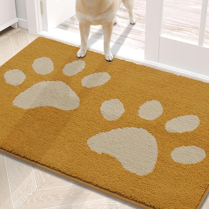 Buganda Dog Door Mat for Muddy Paws, Absorbent Dirt Trapper Washable Indoor by Buganda