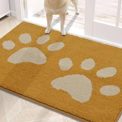 Buganda Dog Door Mat for Muddy Paws, Absorbent Dirt Trapper Washable Indoor by Buganda