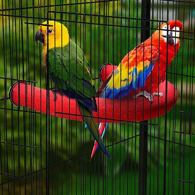 U Shape Parrot Perch Stand Toy Bird Platform Sand Paw Grinding Clean Stick - Image 3