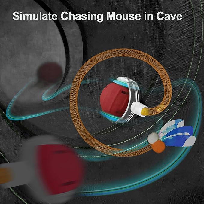 Interactive Cat Toys Ball Fast Rolling in Cat Tunnel – Motion-Activated Ball in - Image 2