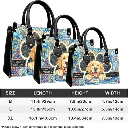 Personalized Pet Mom Leather Handbag – Custom Name Dog Cat Photo Purse - Image 8