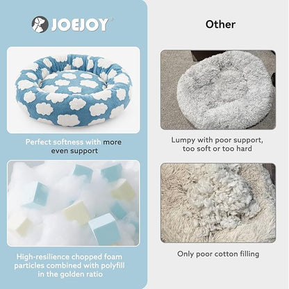 JOEJOY Donut Large Dog Bed, Cute Round Calming Dog Bed - Image 4