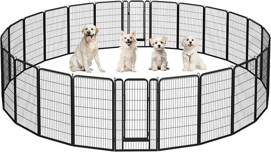 Yaheetech Dog Playpen Outdoor, 47 inch 24 Panels Dog Pen Indoor Heavy Duty by Yaheetech