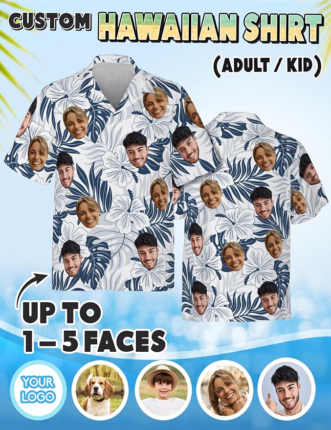 Custom Hawaiian Shirt with Face Photo Picture - Image 4