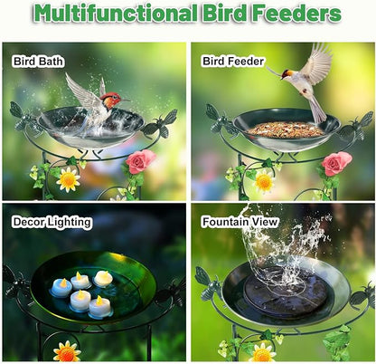HONGLAND 36.5" Metal Bird Bath - Image 5