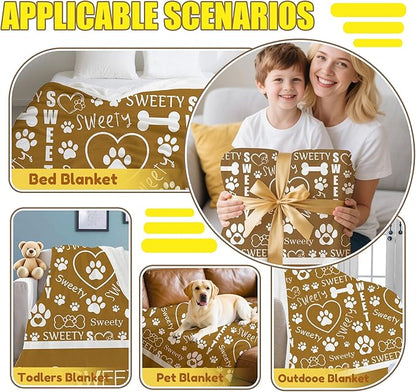Personalized Paw Print Dog Blanket - Image 6