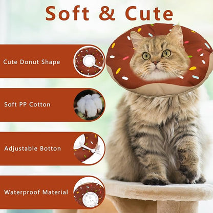 Cat Cone Collar Soft, Adjustable Cat Recovery Collar Kitten Cones to Stop - Image 3