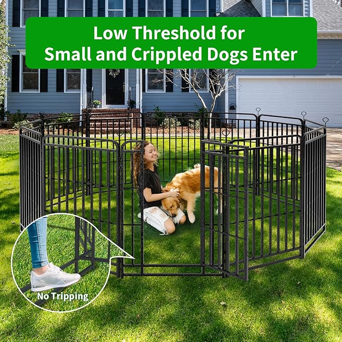 Heavy Duty Dog Playpen: 24 Steel Panels 47" Height, Square Steel Pipe - Image 3