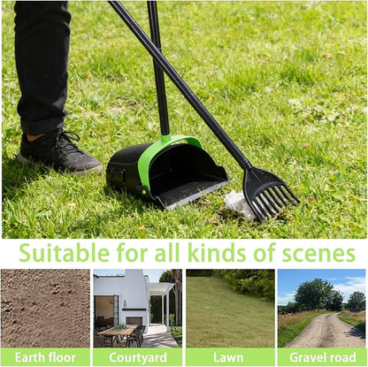 Geyecete Dog Pooper Scooper Long Handle Pooper Scooper Set Pooper - Image 5
