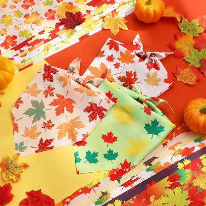 Chunful 100 Pieces Thanksgiving Dog Bandanas Bulk Fall Autumn Pet Bandanas - Image 5