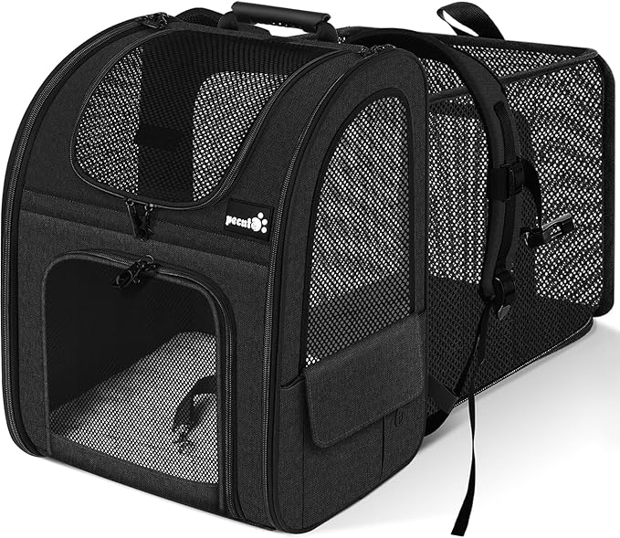 Pecute Cat Backpack Carrier Expandable, Pet Backpack by pecute