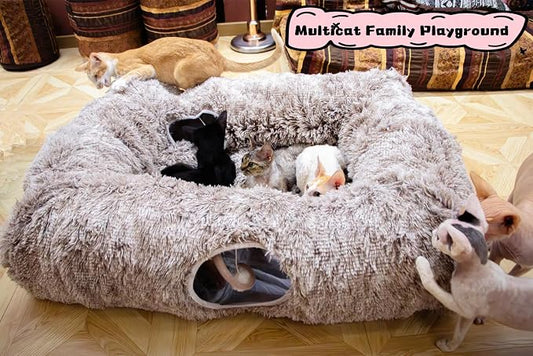 XxingSheep 4 Cave Shuttled XL Cat Tunnel Bed - Image 2