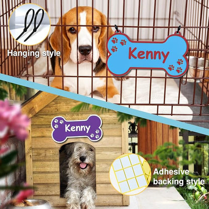 Personalized Dog Crate Sign Custom Dog Kennel Accessories Name Plate Doghouse - Image 5