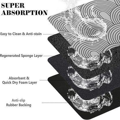Dog Food Mats for Floors Absorbent, Pet Cat Food Mat - Image 3