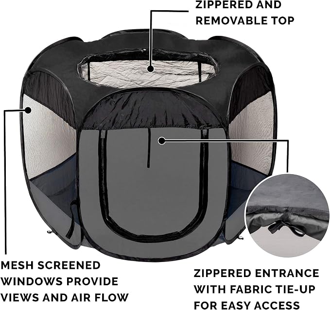Furhaven Portable Dog Playpen Cat Tent, Pet playground, Kennel foldable indoor - Image 4