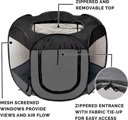 Furhaven Portable Dog Playpen Cat Tent, Pet playground, Kennel foldable indoor - Image 4