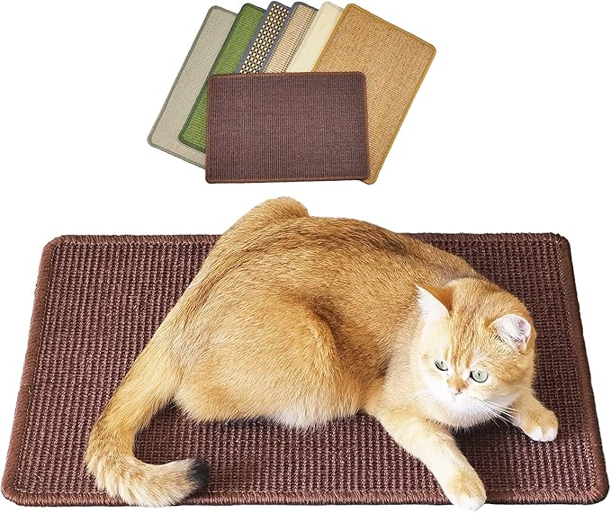 Cat Scratching Mat, 23.6 x 15.7inch Sisal Cat Scratchers by Pethave